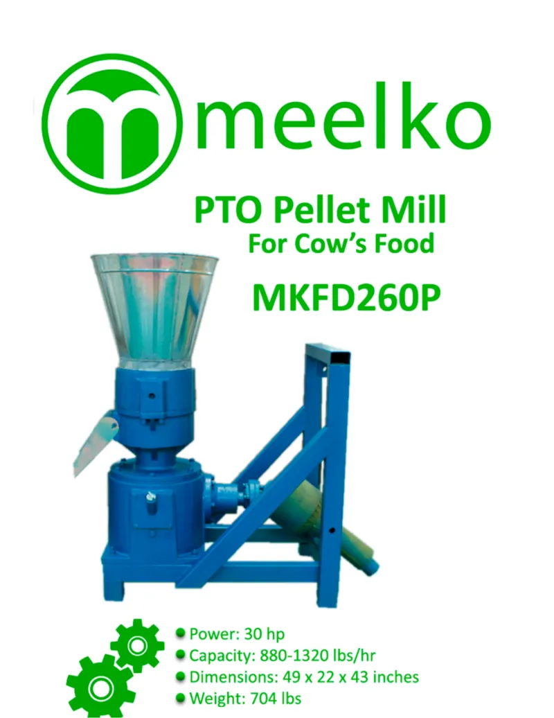 Imagen del producto Peletizadora PTO MKFD260P de 260 mm: Pellets sin Electricidad - Meelko