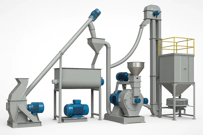 Imagen del producto Planta de Pellets 1500 kg/h: Línea Semiindustrial Ampliable - Meelko