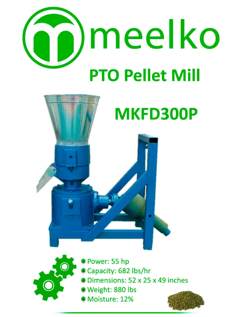 Imagen del producto Peletizadora con Toma de Fuerza MKFD300P para Balanceados - Meelko